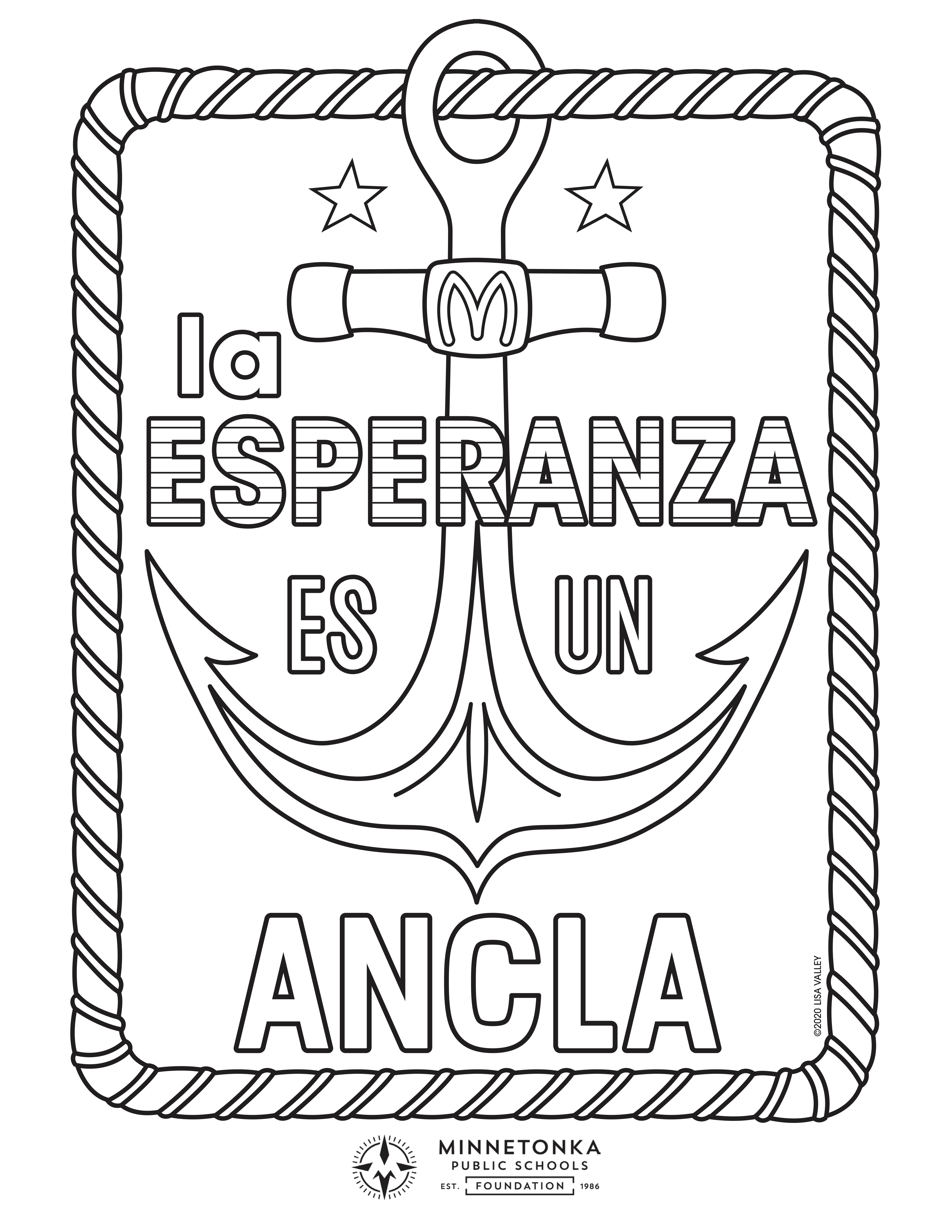 Anchor Coloring Sheet Spanish