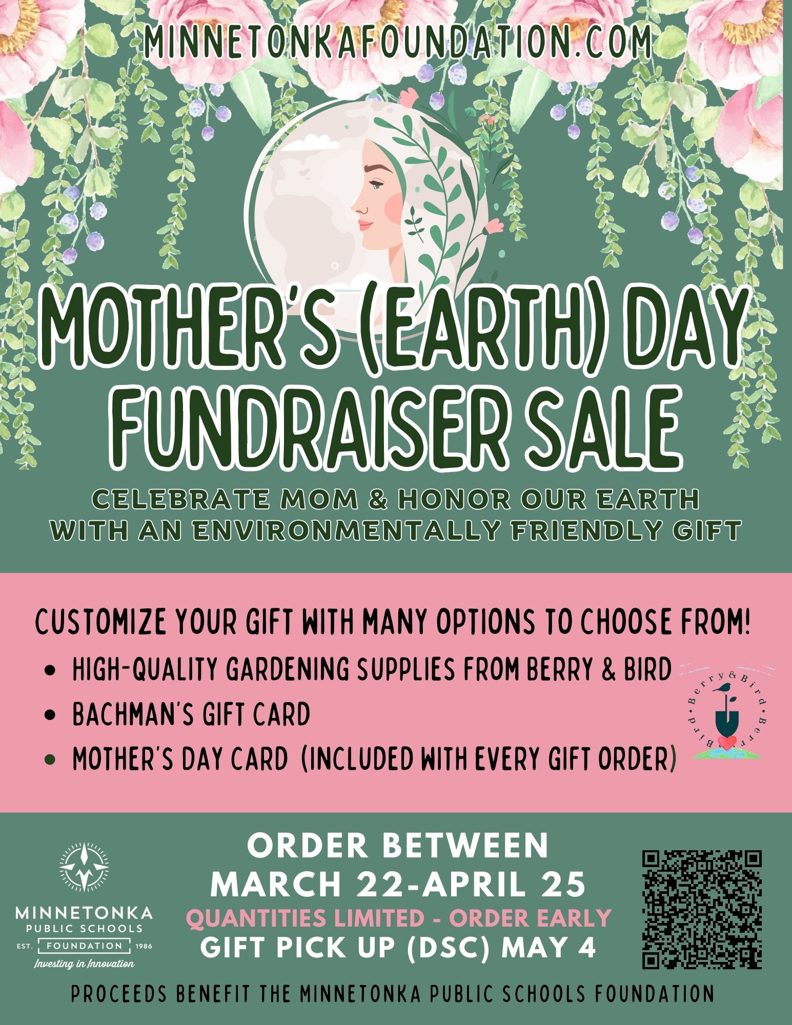 Venta para recaudar fondos para el Día de la Madre (de la Tierra)