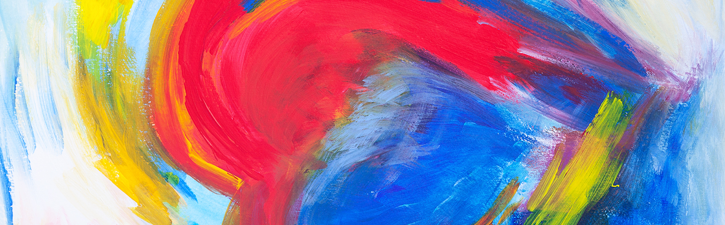 Primer plano de un colorido cuadro abstracto