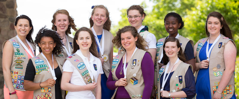Foto de grupo de Girl Scouts